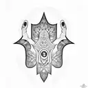 Hamsa Symbol tattoo design idea