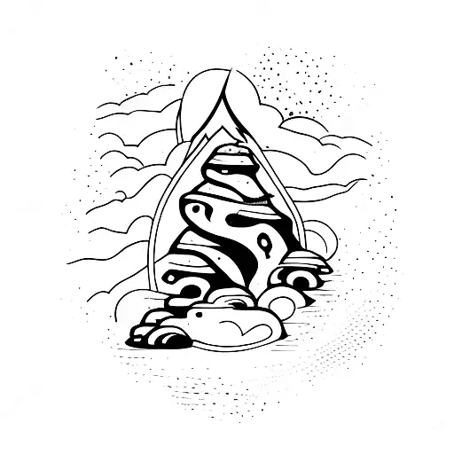 nature rock'n'roll  tattoo design idea
