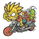 nwa Bart Simpson tattoo design idea
