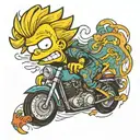 nwa Bart Simpson tattoo design idea