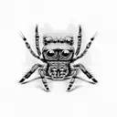 jumping spider tattoo design idea