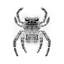 jumping spider tattoo design idea