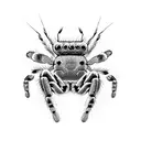 jumping spider tattoo design idea