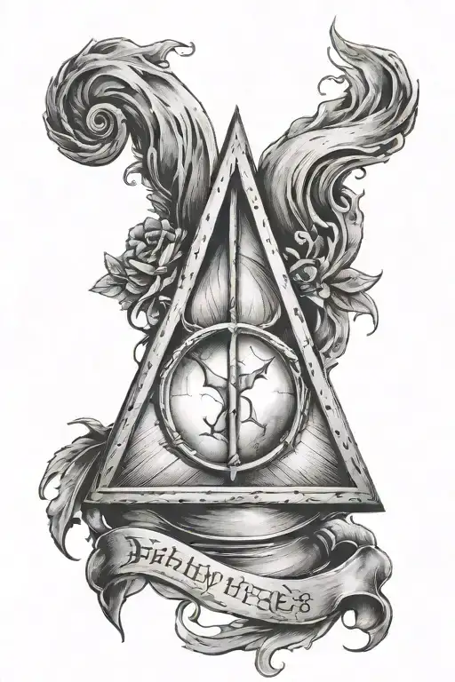harry potter deathly hallows tattoo design idea