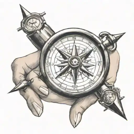 compass finger tattoo tattoo design idea