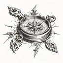 compass finger tattoo tattoo design idea