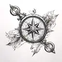 compass finger tattoo tattoo design idea