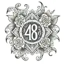 the numbers 481 with the meanings of them below tattoo design idea