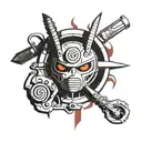 Naruto anbu black ops symbol combine with One piece shanks  tattoo design idea