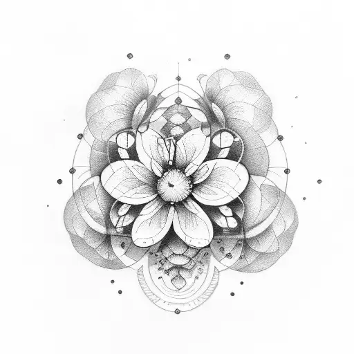 enredadera flores tattoo design idea
