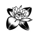floral with lily pad or frog tattoo design idea