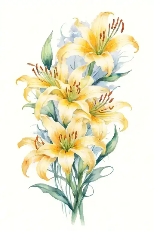 new orelans style spider lily flower tattoo design idea