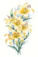 new orelans style spider lily flower tattoo design idea