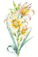 new orelans style spider lily flower tattoo design idea