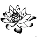 waterlily tattoo design idea