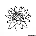 waterlily tattoo design idea