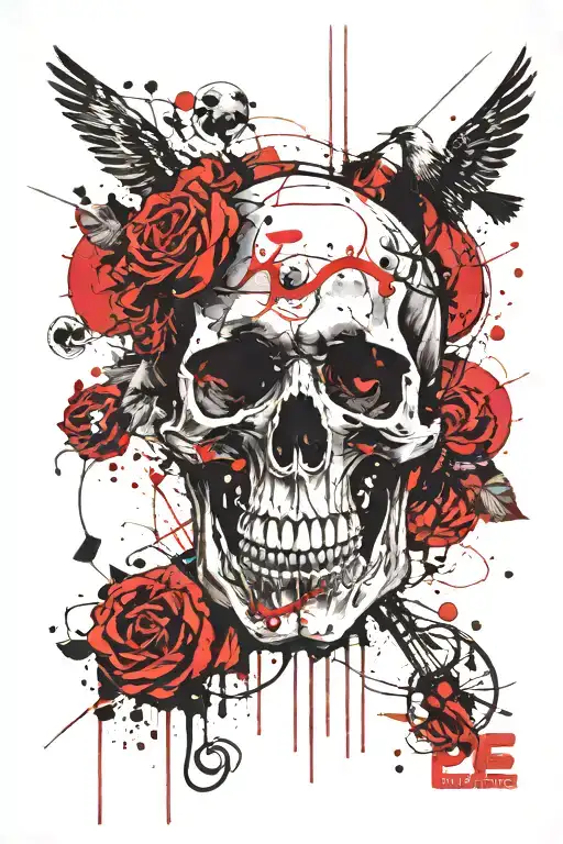 skull, religion, new life tattoo design idea