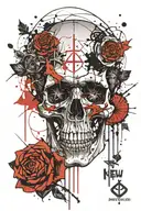 skull, religion, new life tattoo design idea