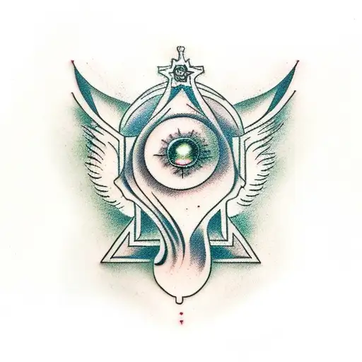 eternal life in heaven tattoo design idea