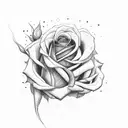 roses made whit dollar tattoo design idea