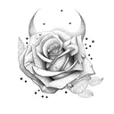 roses made whit dollar tattoo design idea
