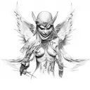  fallen angel tattoo design idea