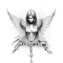  fallen angel tattoo design idea