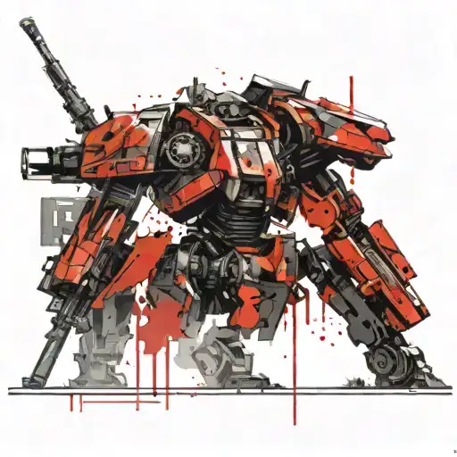 armor and bio-mech  tattoo design idea