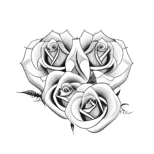 Create a sleeve tattoo featuring vultures carrying roses in their talons tattoo design idea