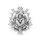 Create a sleeve tattoo featuring vultures carrying roses in their talons tattoo design idea