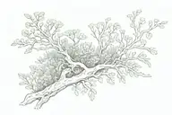 hypopterygium moss tattoo design idea
