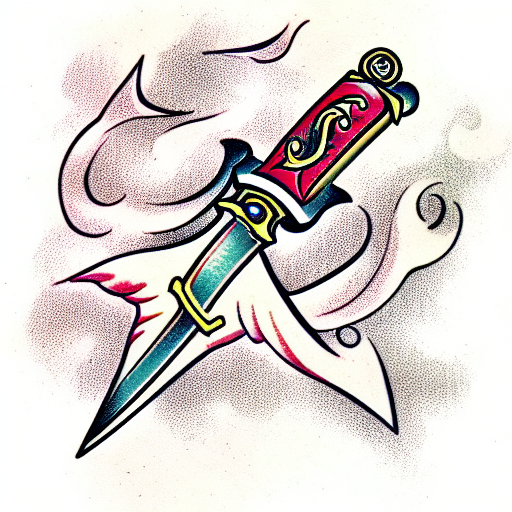 sword jet tattoo design idea