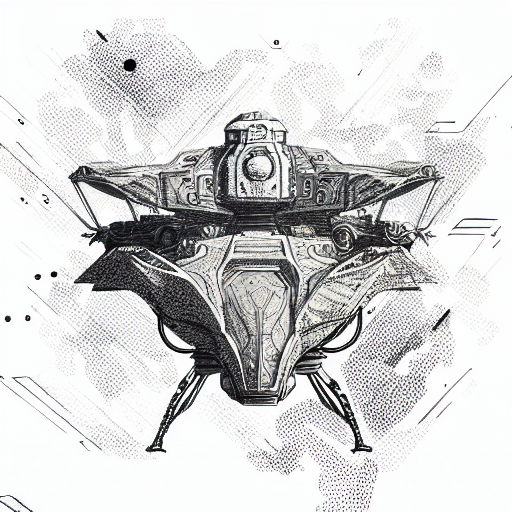 alien spacecraft tattoo design idea