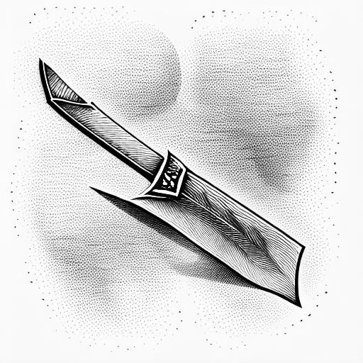 a sword that looks like a plane tattoo design idea
