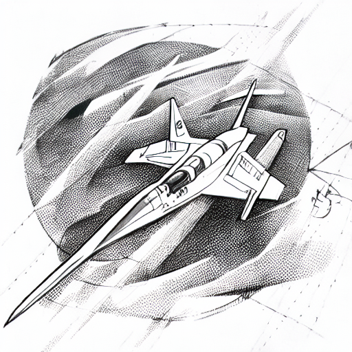 a jet plane that looks like a sword tattoo design idea