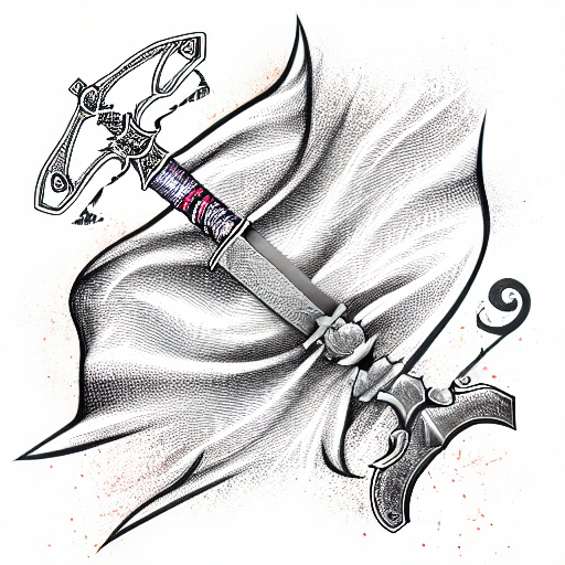 scottish sword tattoo design idea