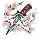 sword jet tattoo design idea