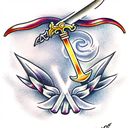 sword jet tattoo design idea