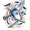 sword jet tattoo design idea