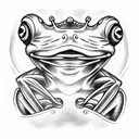 frog sword tattoo design idea