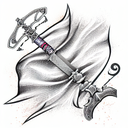 scottish sword tattoo design idea