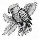 Brazilian harpy eagle with tattoo design idea