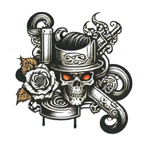 write immortal in grafitti style illustration tattoo design idea