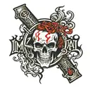write immortal in grafitti style illustration tattoo design idea