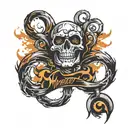 write immortal in grafitti style illustration tattoo design idea