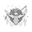 line work, anxiety, PTSD, rebirth tattoo design idea