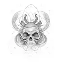 line work, anxiety, PTSD, rebirth tattoo design idea