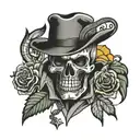 Gangsta tattoo design idea