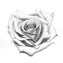 rose made of 100 dollar bills tattoo design idea