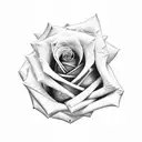 rose made of 100 dollar bills tattoo design idea